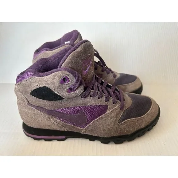 Vintage Nike Air Caldera Hiking Boots Gray Purple Women's 8 - Picture 6 of 9